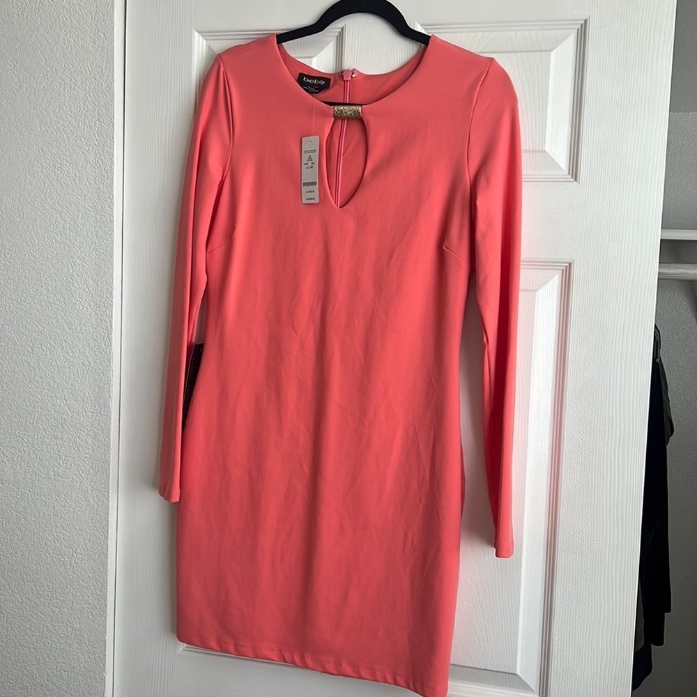 Bebe coral pink dress